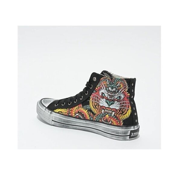 AFFLICTION FLAME& FABLE HI-TOP SHOES SNEAKERS UNISEX M 8.5 / W 10 STREETWEAR - Picture 2 of 5